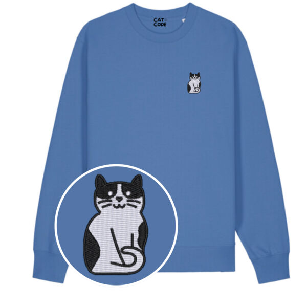 Kids Sweatshirt - Tuxedo Cat - Embroidered Thumbnail