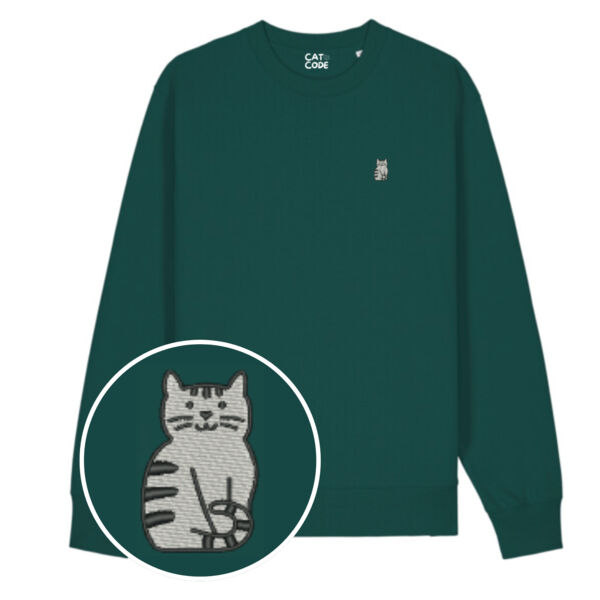 Sweatshirt Unisex - Tabby Cat - Embroidered Thumbnail