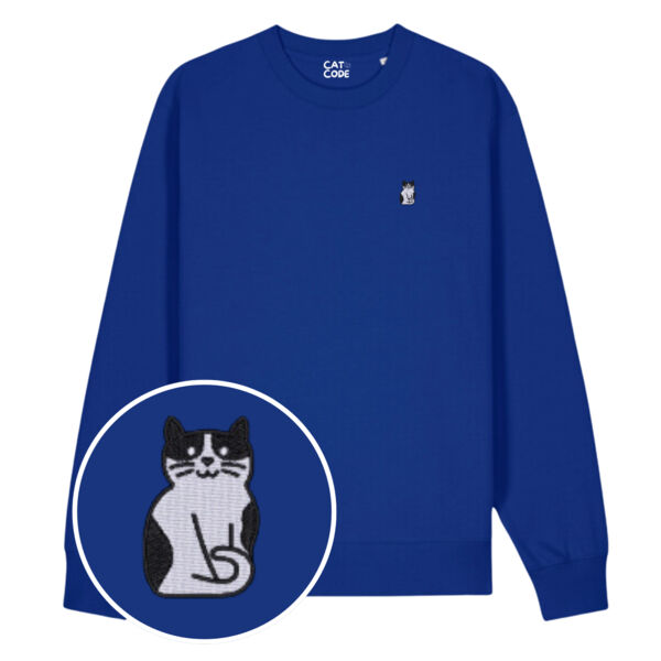 Sweatshirt Unisex - Tuxedo Cat - Poppy - Embroidered  Thumbnail
