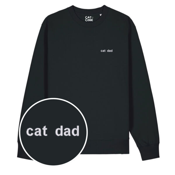 Sweatshirt Unisex - Cat dad - Embroidered - Dark Thumbnail