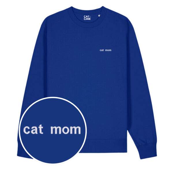 Sweatshirt Unisex - Cat mom - Embroidered - Dark Thumbnail