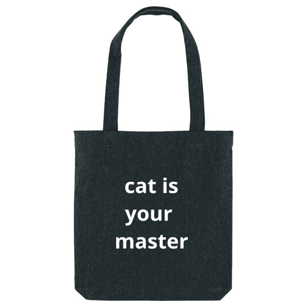 Totebag - Cat is your master - Black Thumbnail