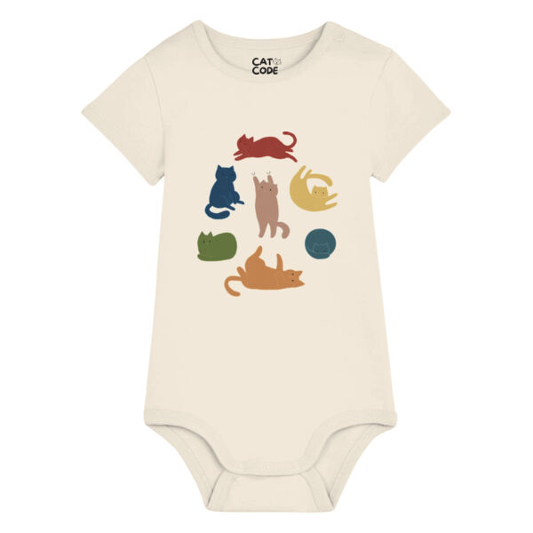 Baby Bodysuit - Colourful cats Thumbnail