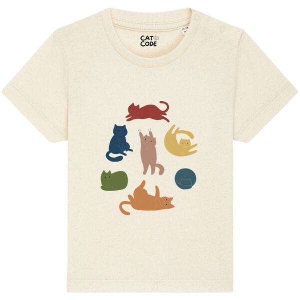 Baby T-shirt - Colourful Cats Thumbnail