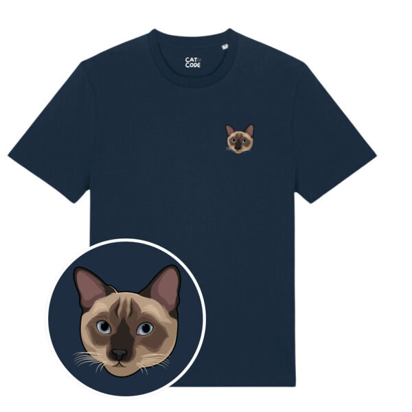 Unisex T-shirt - Cat Head Series - Siamese Cat Thumbnail
