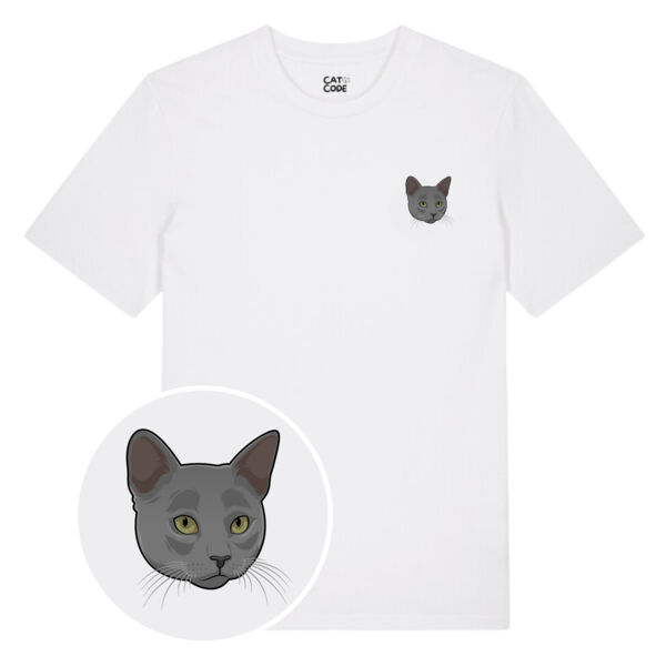 Unisex T-shirt - Cat Head Series - Grey Cat Thumbnail