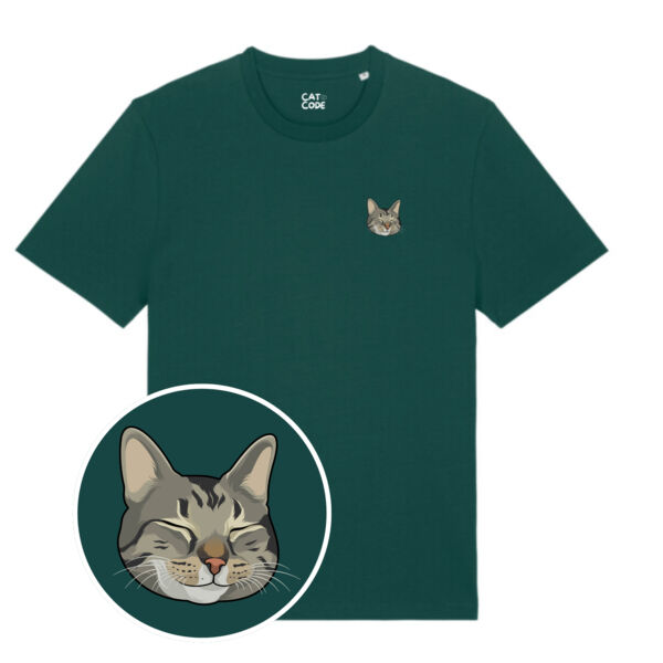 Unisex T-shirt - Cat Head Series - Tabby Cat Thumbnail