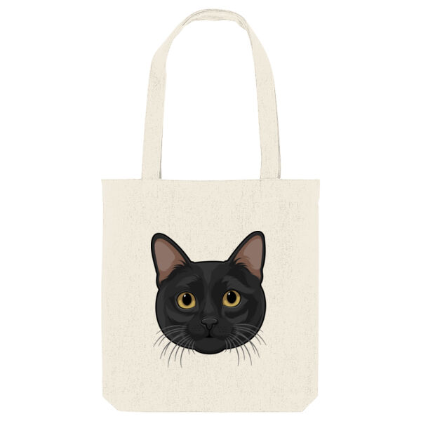 Totebag - Cat Head Series - Black Cat Thumbnail